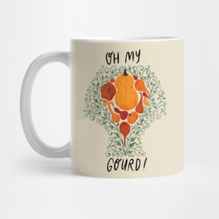 "Oh My Gourd" - pumpkins & swirls Mug